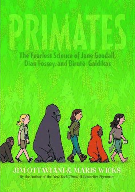 Cover Art for PRIMATES FEARLESS SCIENCE OF GOODALL FOSSEY & GALDIKAS HC