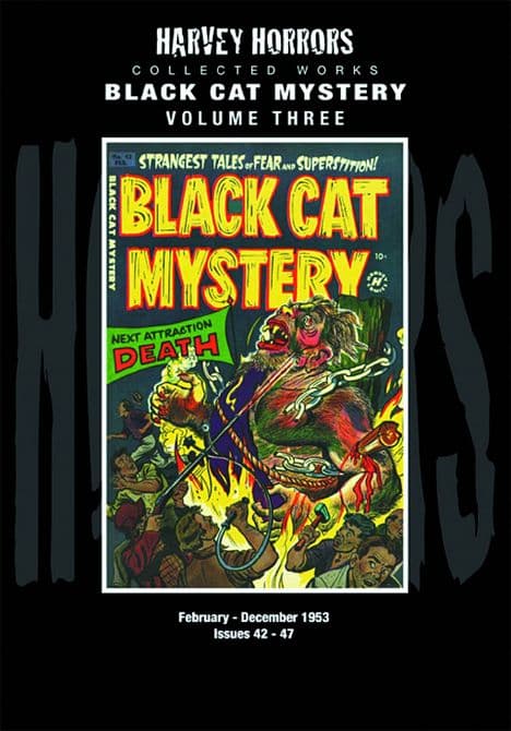 Cover Art for HARVEY HORRORS COLL WORKS BLACK CAT MYSTERY HC VOL 03