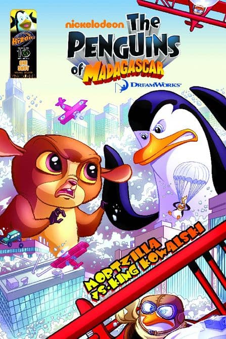 Cover Art for PENGUINS OF MADAGASCAR MORTZILLA VS KOWALSKI ONE SHOT