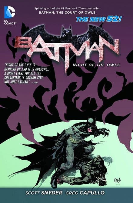 Cover Art for BATMAN NIGHT OF THE OWLS TP