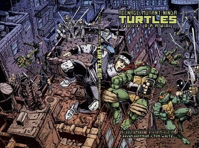 Cover Art for TEENAGE MUTANT NINJA TURTLES ANNUAL 2012 DLX LTD HC