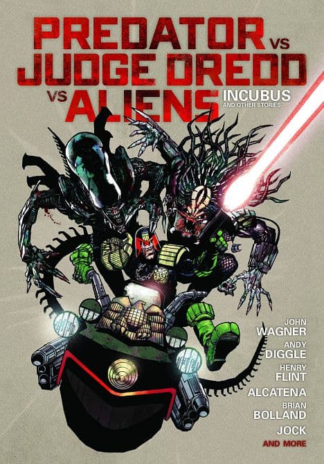 Cover Art for PREDATOR VS JUDGE DREDD VS ALIENS HC