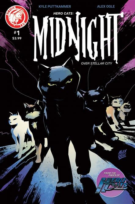 Cover Art for HERO CATS MIDNIGHT OVER STELLAR CITY