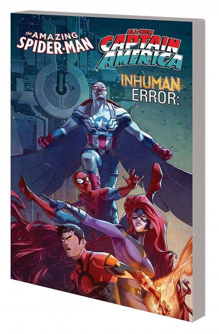 Cover Art for AMAZING SPIDER-MAN INHUMANS ALL NEW CAPTAIN AMERICA INHUMAN ERROR TP