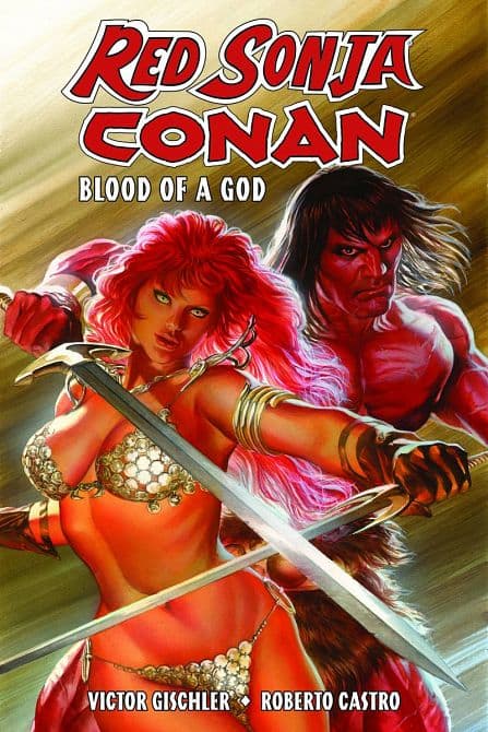 Cover Art for RED SONJA CONAN BLOOD OF A GOD HC