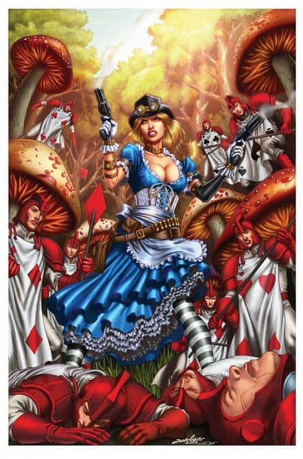 Cover Art for GFT STEAMPUNK ALICE IN WONDERLAND CVR D LUIS