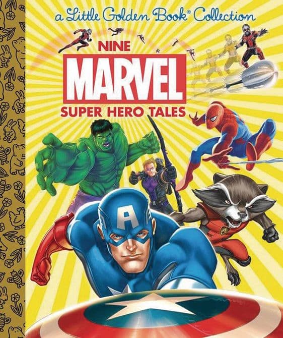 Cover Art for 9 MARVEL SUPER HERO TALES LITTLE GOLDEN BOOK HC
