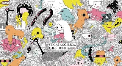 Cover Art for STICKS ANGELICA FOLK HERO HC