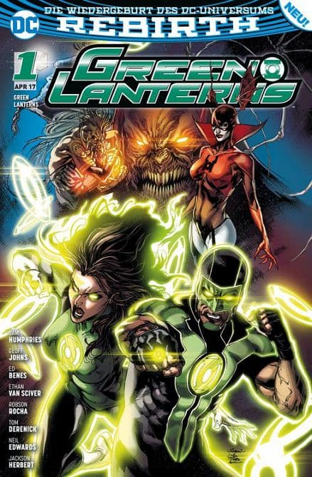 Cover Art for GREEN LANTERNS ( REBIRTH )