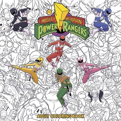 Cover Art for MIGHTY MORPHIN POWER RANGERS ADULT COLORING BOOK TP
