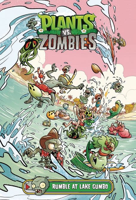 Cover Art for PLANTS VS ZOMBIES RUMBLE AT LAKE GUMBO HC