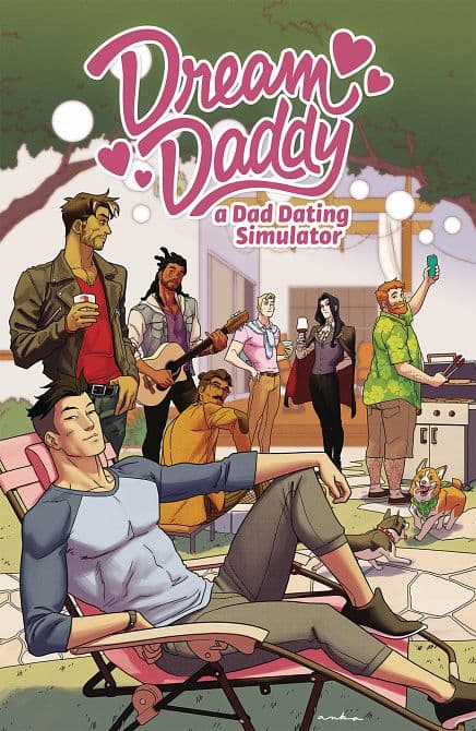 Cover Art for DREAM DADDY DAD DATING COMIC BOOK TP