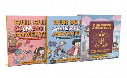 Cover Art for OUR SUPER ADVENTURE TRAVELOGUE AMERICA & CANADA HC
