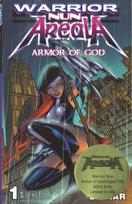 Cover Art for WARRIOR NUN ARMOR GOD DIGEST TP GOLD SEAL VAR