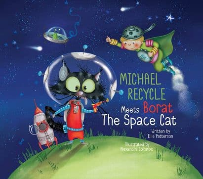 Cover Art for MICHAEL RECYCLE & BORAT SPACE CAT HC