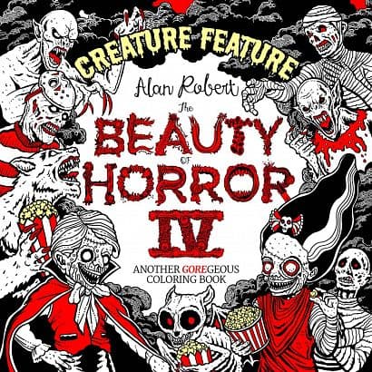Cover Art for BEAUTY OF HORROR SC CREATURE FEATURE COLORING BOOK
