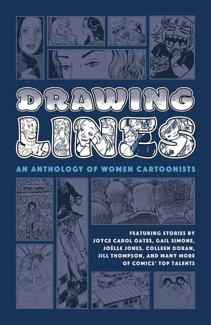Cover Art for DRAWING LINES WOMEN CARTOONIST ANTHOLOGY HC