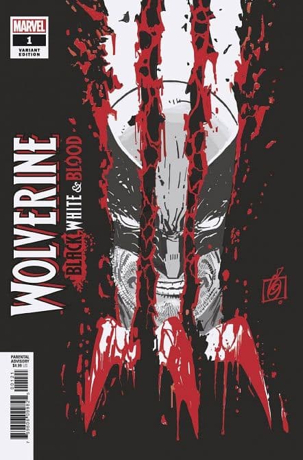 Cover Art for WOLVERINE BLACK WHITE BLOOD