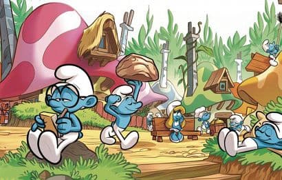 Cover Art for WE ARE THE SMURFS GN WELCOME TO OUR VILLAGE