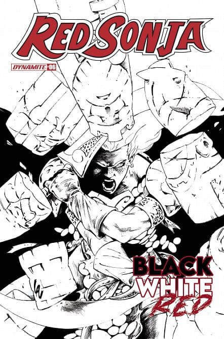 Cover Art for RED SONJA BLACK WHITE RED
