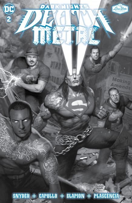 DARK NIGHTS DEATH METAL #2 SOUNDTRACK SPEC ED GREY DAZE WITH FLEXI SINGLE FEATURING ANYTHING ANYTHING Second Printing
