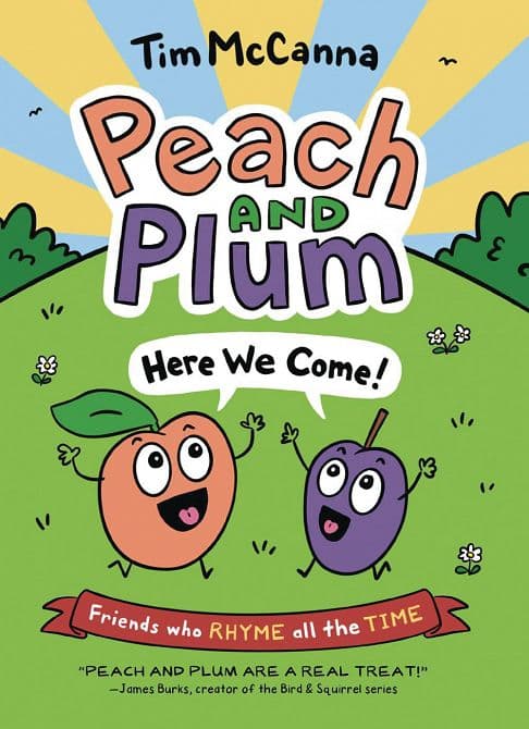 Cover Art for PEACH AND PLUM HERE WE COME GN IN RHYME