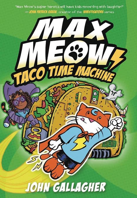 Cover Art for MAX MEOW CAT CRUSADER GN VOL 04 TACO TIME MACHINE