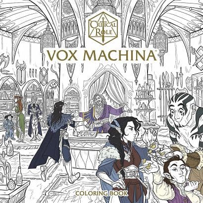 Cover Art for CRITICAL ROLE VOX MACHINA COLORING BOOK TP