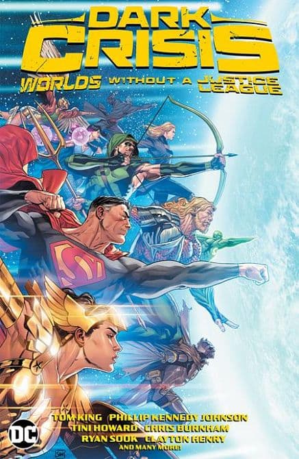Cover Art for DARK CRISIS WORLDS WITHOUT A JUSTICE LEAGUE HC