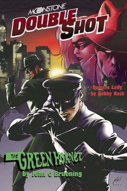 Cover Art for MOONSTONE DOUBLE SHOT GREEN HORNET DOMINO LADY PROSE SC