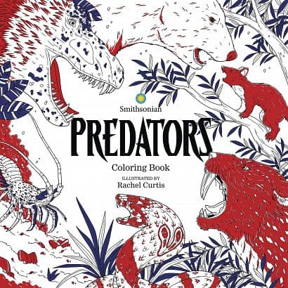 Cover Art for PREDATORS SMITHSONIAN COLORING BOOK SC