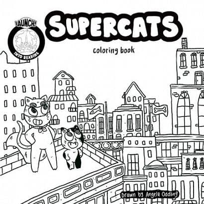 Cover Art for SUPERCATS COLORING BOOK