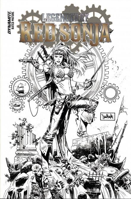 LEGENDERRY RED SONJA ONE SHOT CVR F 10 COPY INCV MURPHY LINE ART