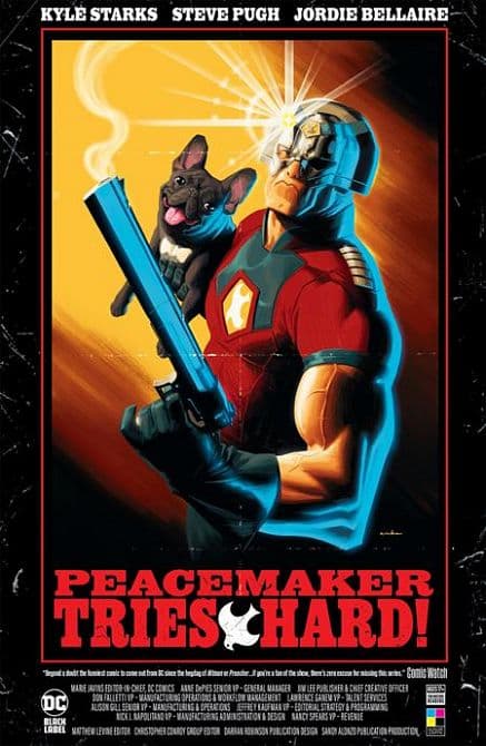 Cover Art for PEACEMAKER TRIES HARD HC