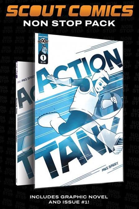 Cover Art for ACTION TANK VOL 01 SCOOT COLLECTORS PACK #1 AND COMPLETE TP ( NON STOP )