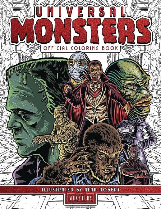 Cover Art for UNIVERSAL MONSTERS OFFICIAL COLORING BOOK SC