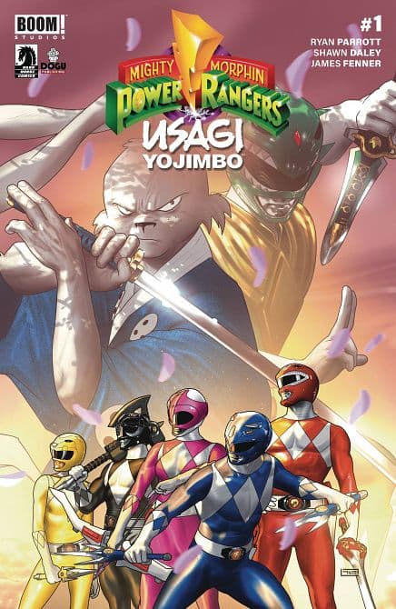 Cover Art for MIGHTY MORPHIN POWER RANGERS USAGI YOJIMBO
