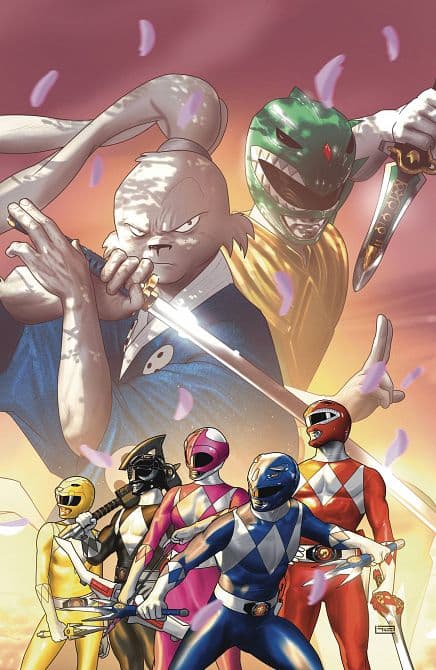 Cover Art for MIGHTY MORPHIN POWER RANGERS USAGI YOJIMBO