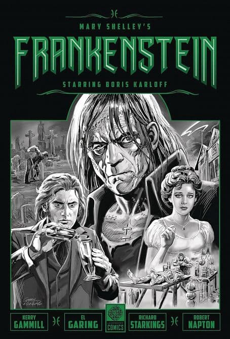 Cover Art for MARY SHELLEYS FRANKENSTEIN STARRING BORIS KARLOFF GN