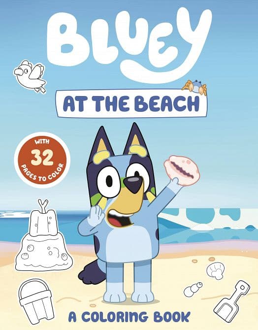 BLUEY AT THE BEACH COLORING BOOK SC