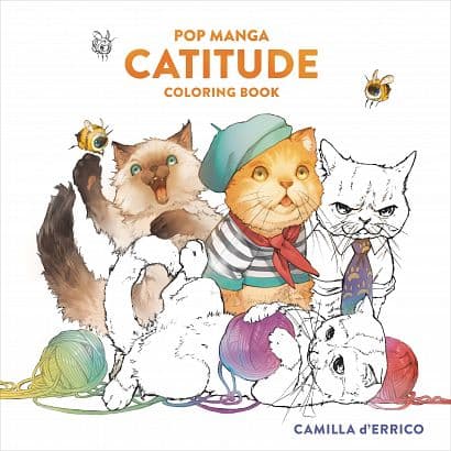Cover Art for POP MANGA CATITUDE COLORING BOOK SC