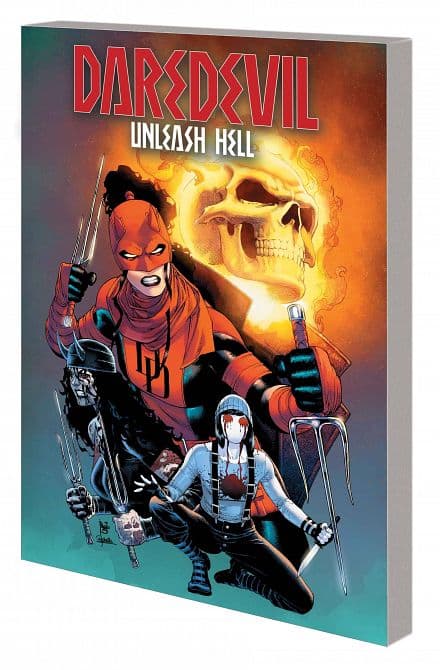 Cover Art for DAREDEVIL UNLEASH HELL RED BAND TP