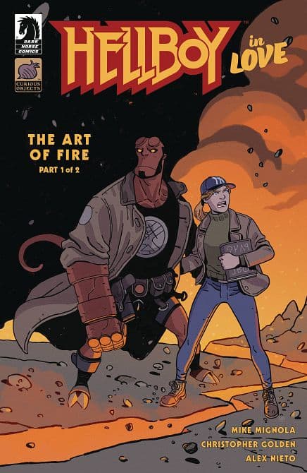 Cover Art for HELLBOY IN LOVE ART OF FIRE