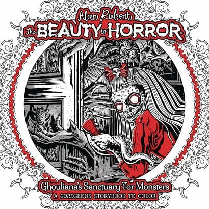 Cover Art for BEAUTY OF HORROR GHOULIANAS SANCTUARY COLORING BOOK SC