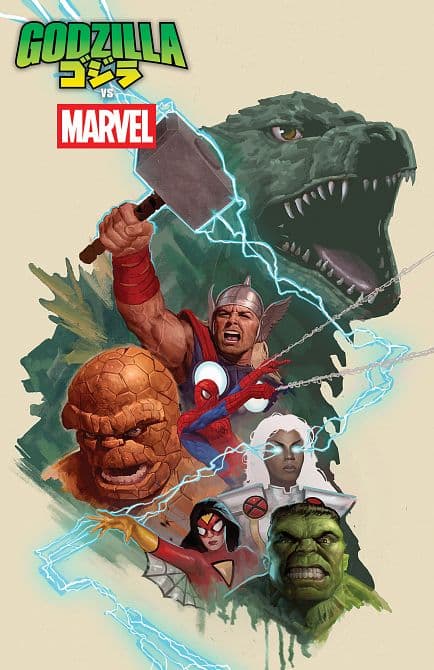 Cover Art for GODZILLA VS THE MARVEL UNIVERSE TP