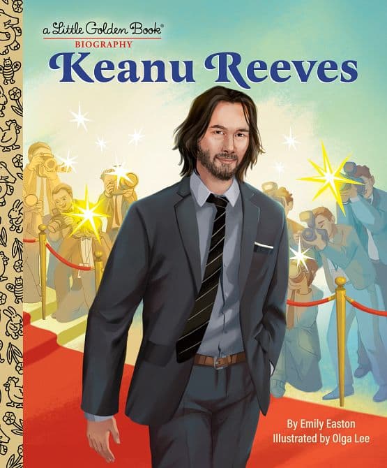 Cover Art for KEANU REEVES A LITTLE GOLDEN BOOK BIOGRAPHY HC