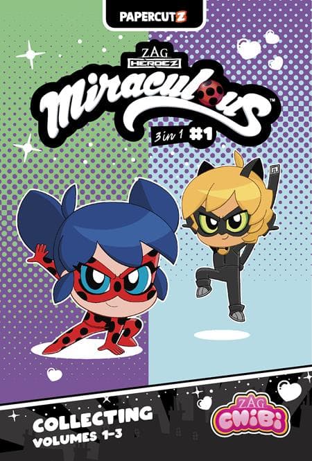 Cover Art for MIRACULOUS LADYBUG CHIBI 03 IN 01 TP VOL 01