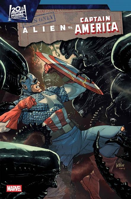 Cover Art for ALIEN VS. CAPTAIN AMERICA