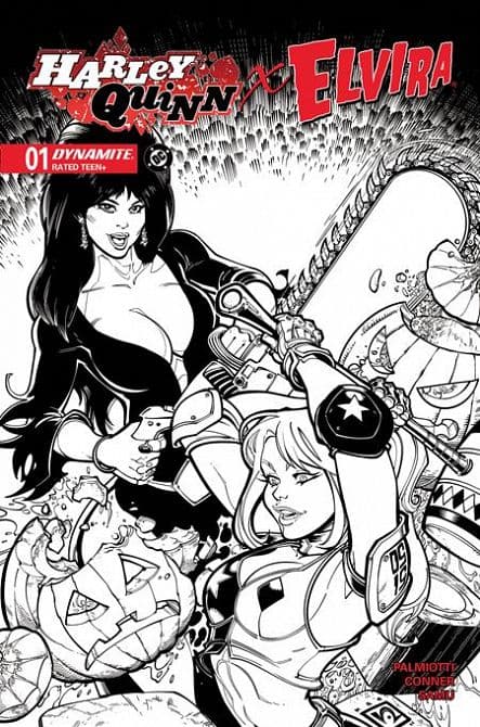 Cover Art for HARLEY QUINN X ELVIRA