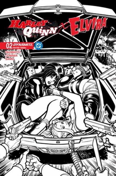 Cover Art for HARLEY QUINN X ELVIRA